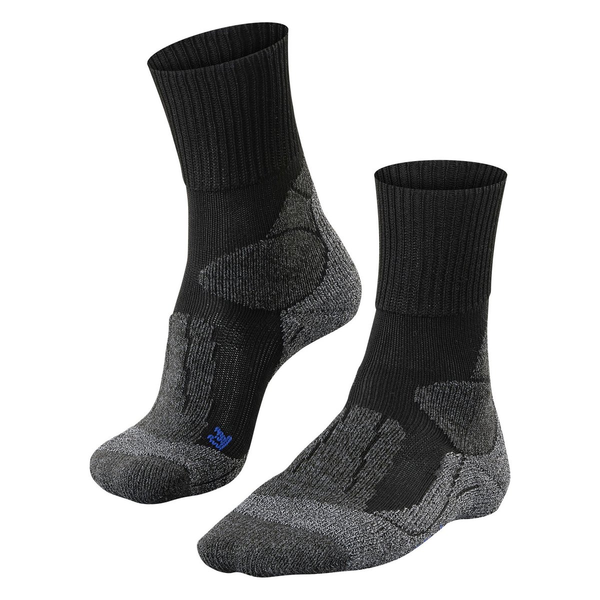 Falke TK1 Cool – pánske trekingové ponožky Black s extra silnou vypchávkou