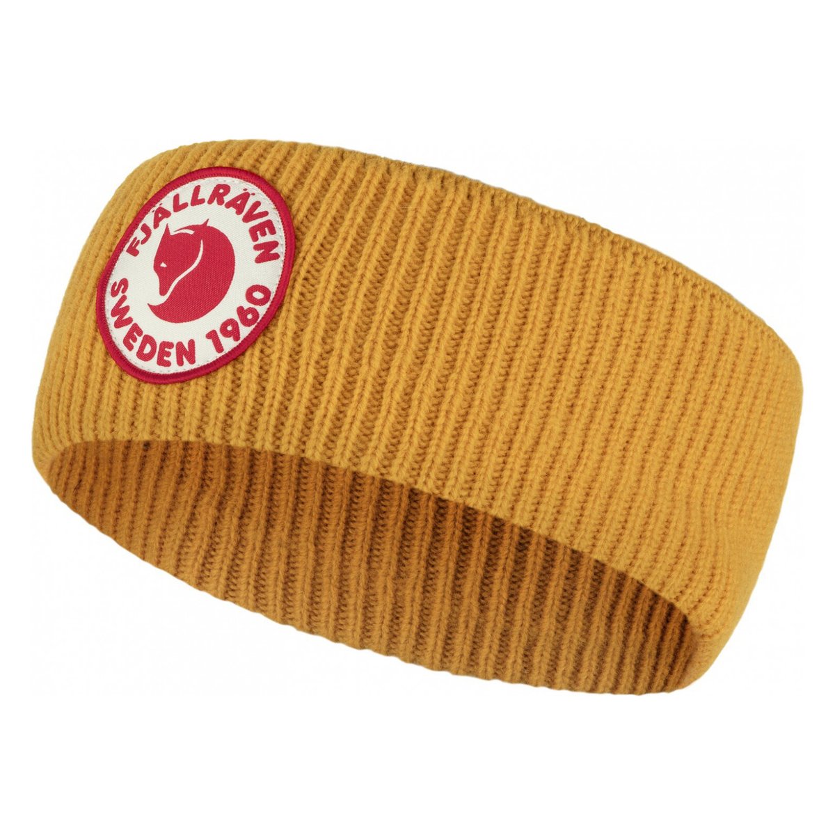 Fjällräven 1960 Logo Headband – vlnená rebrovaná čelenka s logom